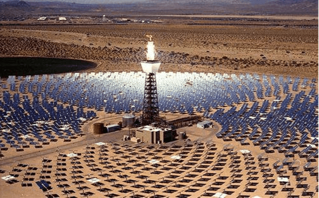 Солнечная башенная электростанция "Solar Two" в Калифорнии