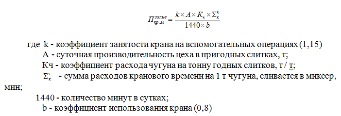 Количество заливных кранов в миксерном отделении 
