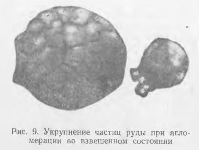 Укрупнение частиц руды при агломерации во взвешенном состоянии